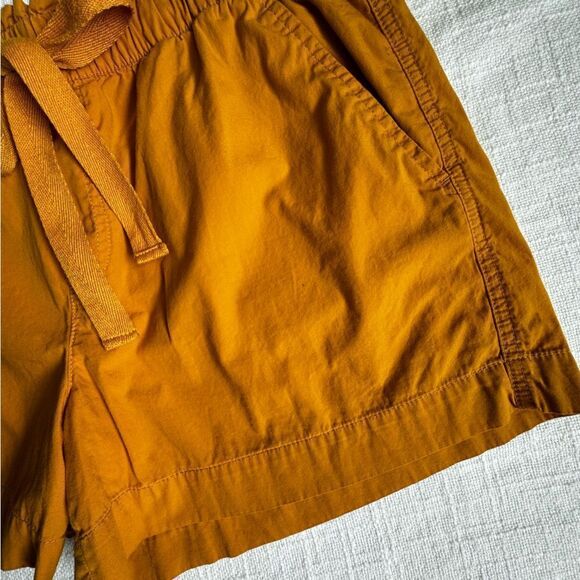 LOFT Paperbag Shorts 100% Cotton Gold Yellow High Waist Pockets SZ M - Picture 5 of 12